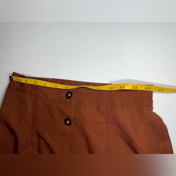 Vintage Ginger Brown Western Embroidered Vest and Skirt Two Piece - Picture 11 of 15